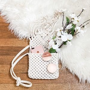 Charlotte Russe crocheted cross body